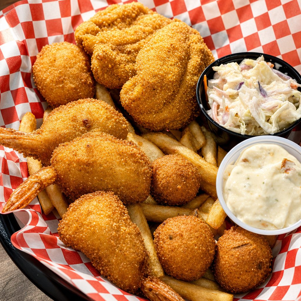 Fried Fish & Shrimp Basket.