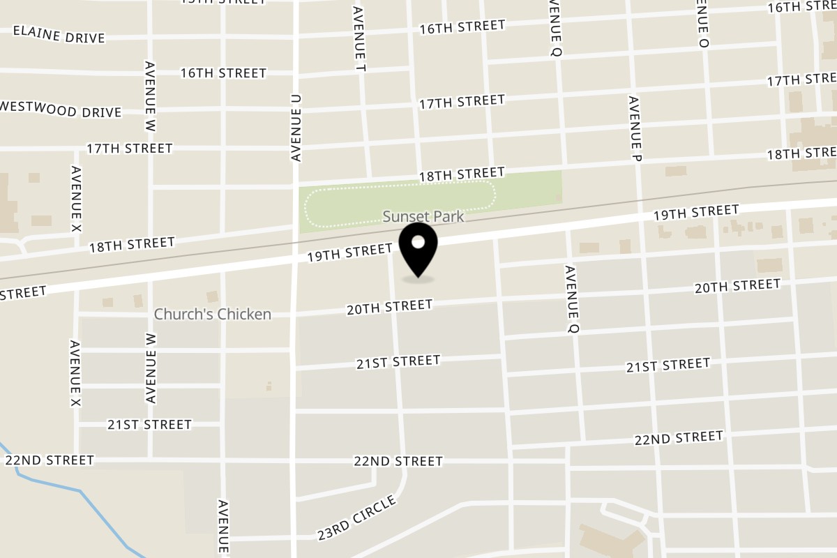 Map showing the location of Zee's Kitchen on 1705 19th St in Hondo